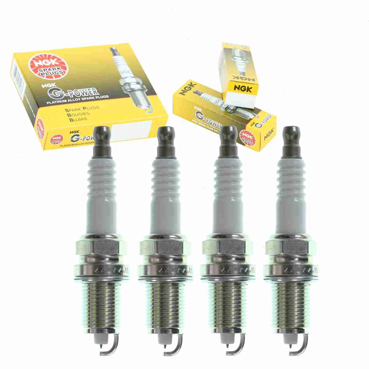 4-Piece NGK G-Power Spark Plugs Set for Jeep Patriot 2.0L & 2.4L L4 Engine (2007-2017 Models) - Improve Fuel Efficiency & Engine Performance for Off-Road & Daily Driving