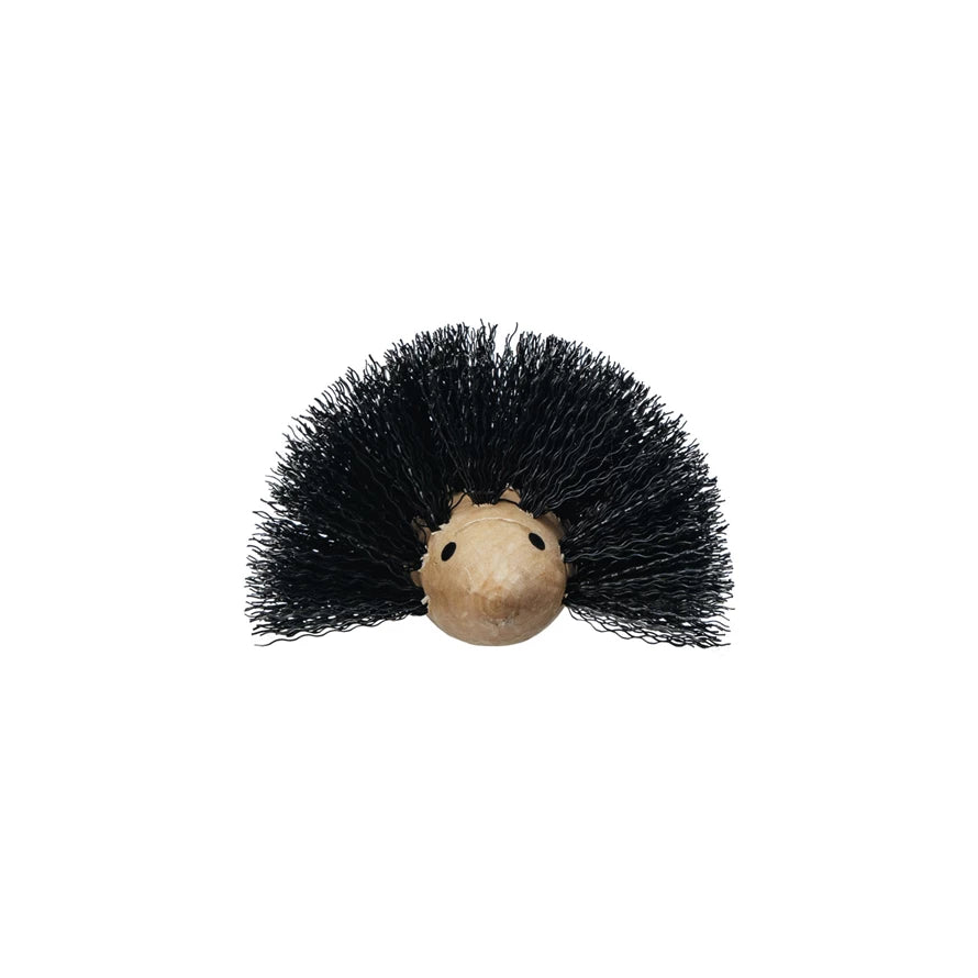 Cute Hedgehog Shaped Scrub Brush for Kitchen & Bathroom Cleaning - Soft Bristle Cleaning Brush for Dishes, Vegetables, and Household Surfaces