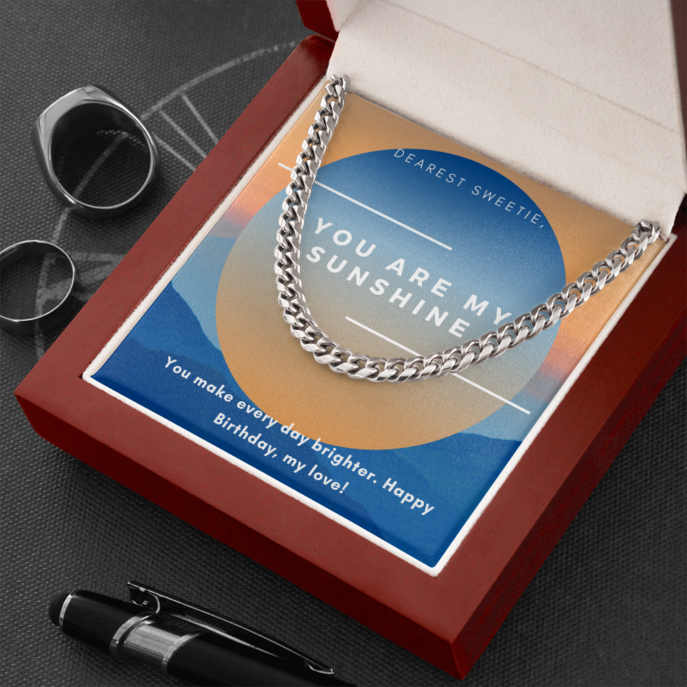 Stylish Men's Chain Necklace - Perfect Birthday Gift for Husband, Boyfriend, or Fiancé - Ideal for Anniversaries, Valentine's Day & Special Occasions