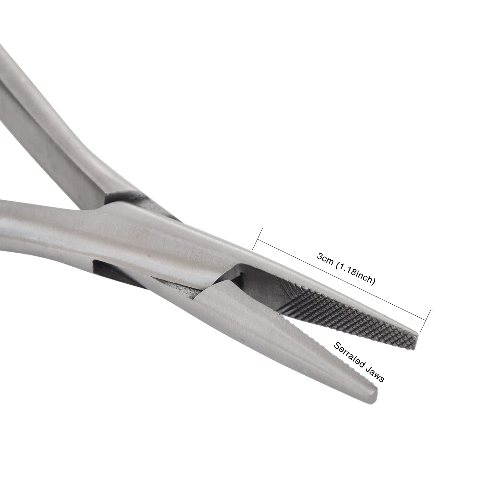 Professional Flat Shape Silver Stainless Steel Hair Extension Pliers - Multi-Function Hair Extension Tools for Seamless Extensions, Salon & DIY Use at Home