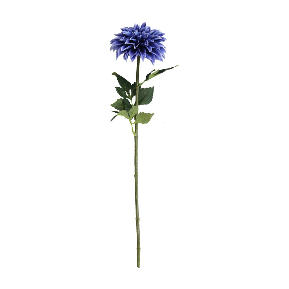 Artificial Wild Dahlia Stem 80cm - Blue Silk Flower for Home Decor, Wedding Centerpieces, and Floral Arrangements