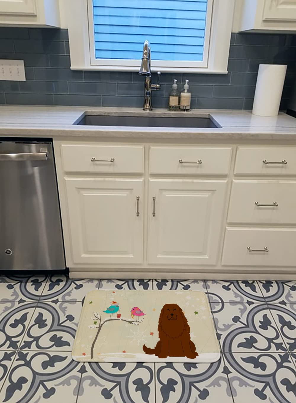 Caroline's Treasures BB2522RUG Caucasian Shepherd Dog Non-Slip Bath Mat - Machine Washable Memory Foam Rug for Bathroom, Kitchen & Home - Soft, Durable & Absorbent Floor Mat for Pets & Family Use