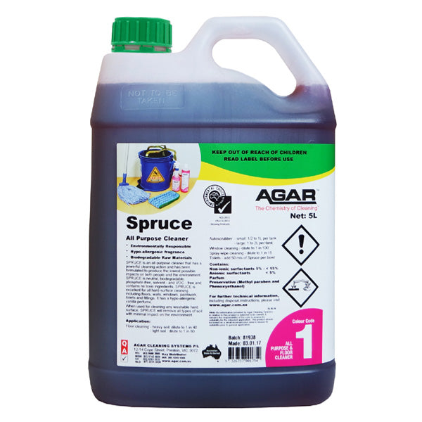 Eco-Friendly Agar Spruce All Purpose Cleaner - Safe for Kitchen, Bathroom & Home Surfaces - Natural Multi-Surface Cleaning Solution for Daily Use