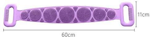 Exfoliating Bath Scrubber with Silicone Back Belt - Long Handle Body Brush for Deep Cleansing & Skin Care - Perfect for Shower, Spa & Exfoliation Routine
