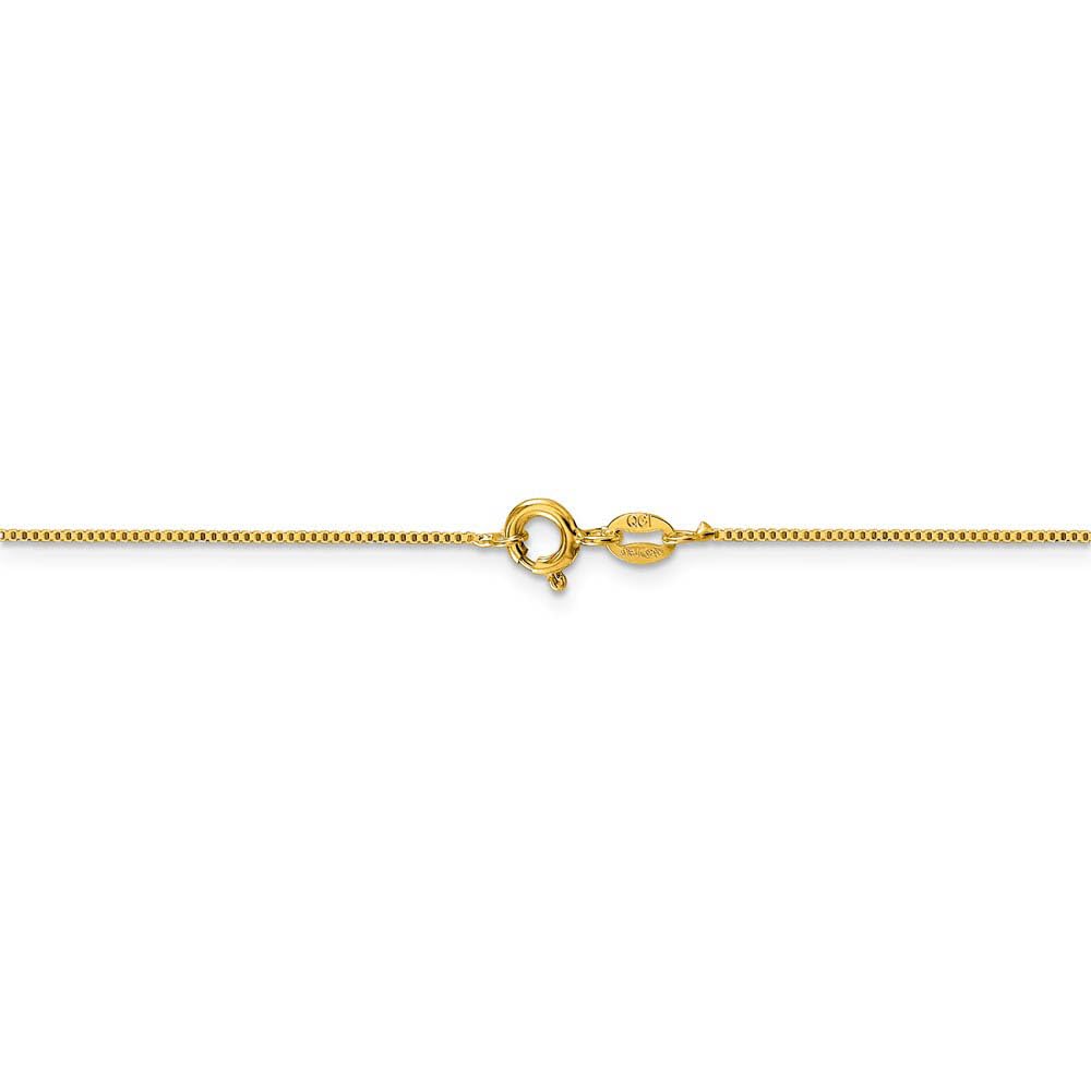 The Black Bow 0.8mm Yellow Gold Tone Plated Sterling Silver Solid Box Chain Necklace - Perfect for Everyday Wear & Special Occasions