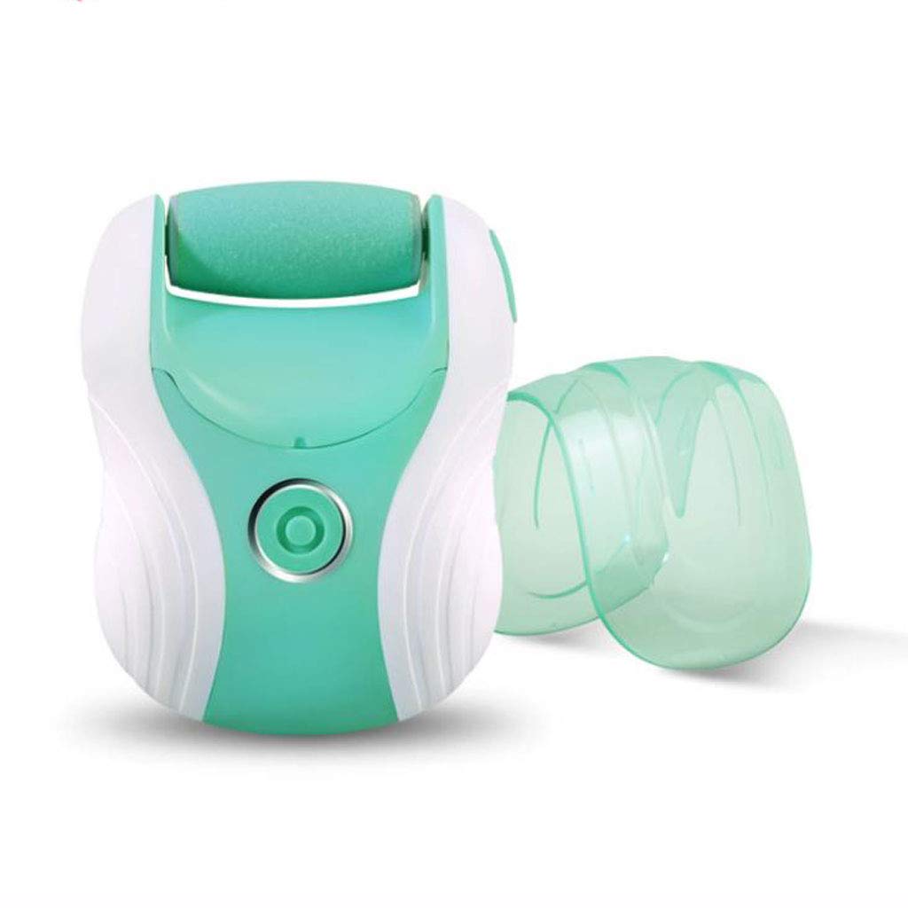Rechargeable Electric Foot File & Callus Remover - Professional Pedicure Tool for Dry, Hard Skin & Corn Removal - Green - Perfect for At-Home Foot Care & Spa Treatments