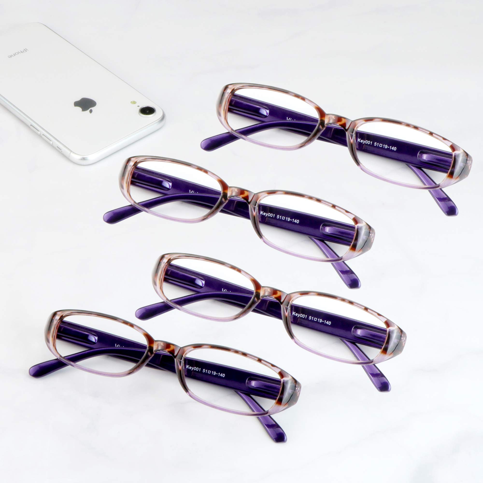 LifeArt 4 Pairs Reading Glasses with Blue Light Blocking - Anti-Eye Strain Computer Glasses for Men & Women - Perfect for Office Work, Gaming & Screen Time