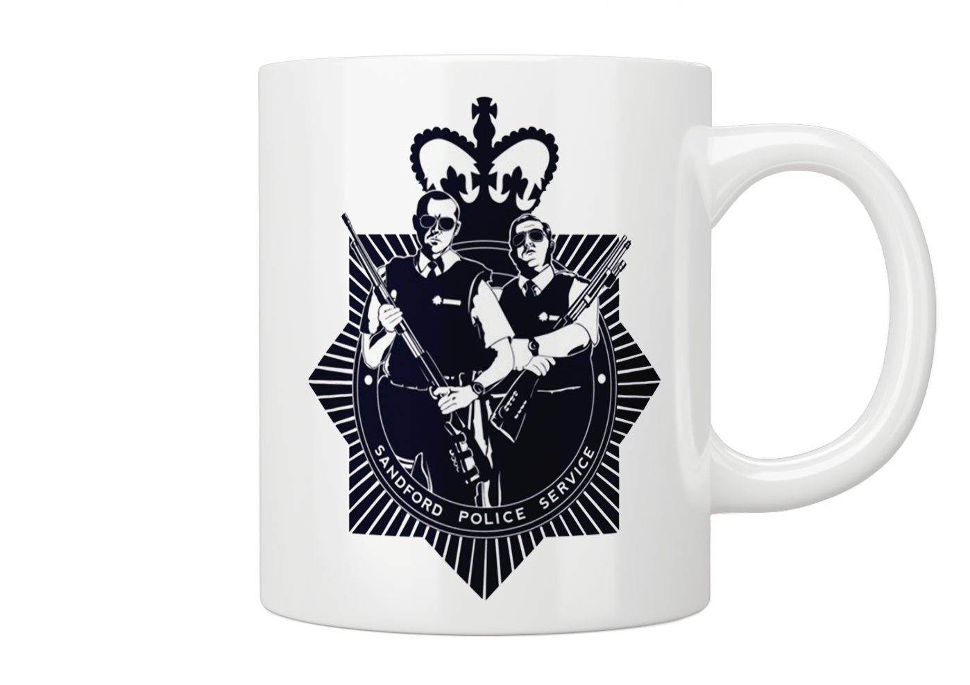 Hot Fuzz Movie Police Mug - Sandford Police Service Inspired Coffee Cup - Perfect for Movie Fans & Coffee Lovers at Home or Office