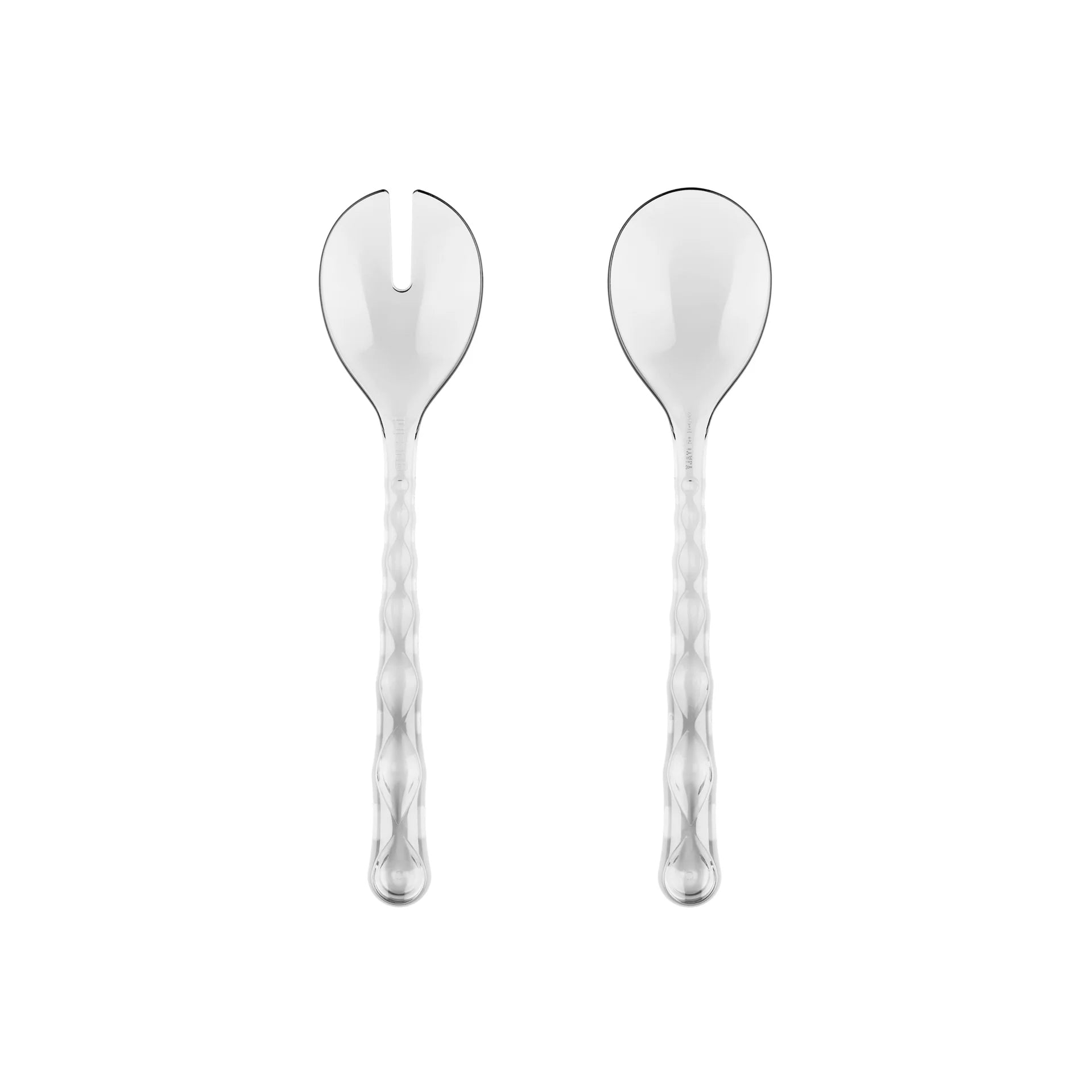 Guzzini Clear Vanity Salad Servers - Elegant Serving Utensils for Salads, Desserts & Entertaining - Perfect for Dinner Parties, Buffets & Home Decor