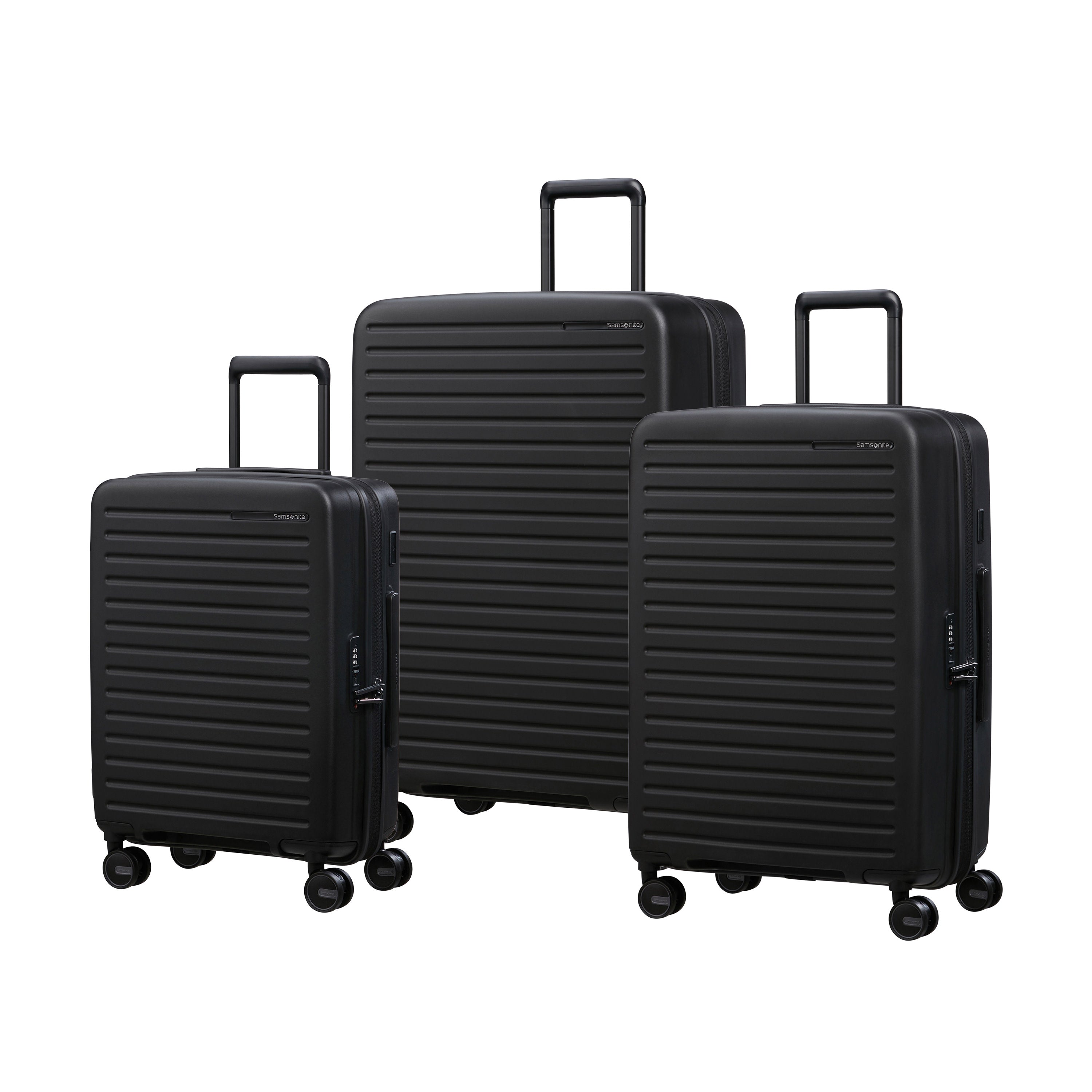 Samsonite Restackd Spinner Expandable 3-Piece Nested Luggage Set - Lightweight Suitcase with 360° Wheels for Business Travel & Family Vacations