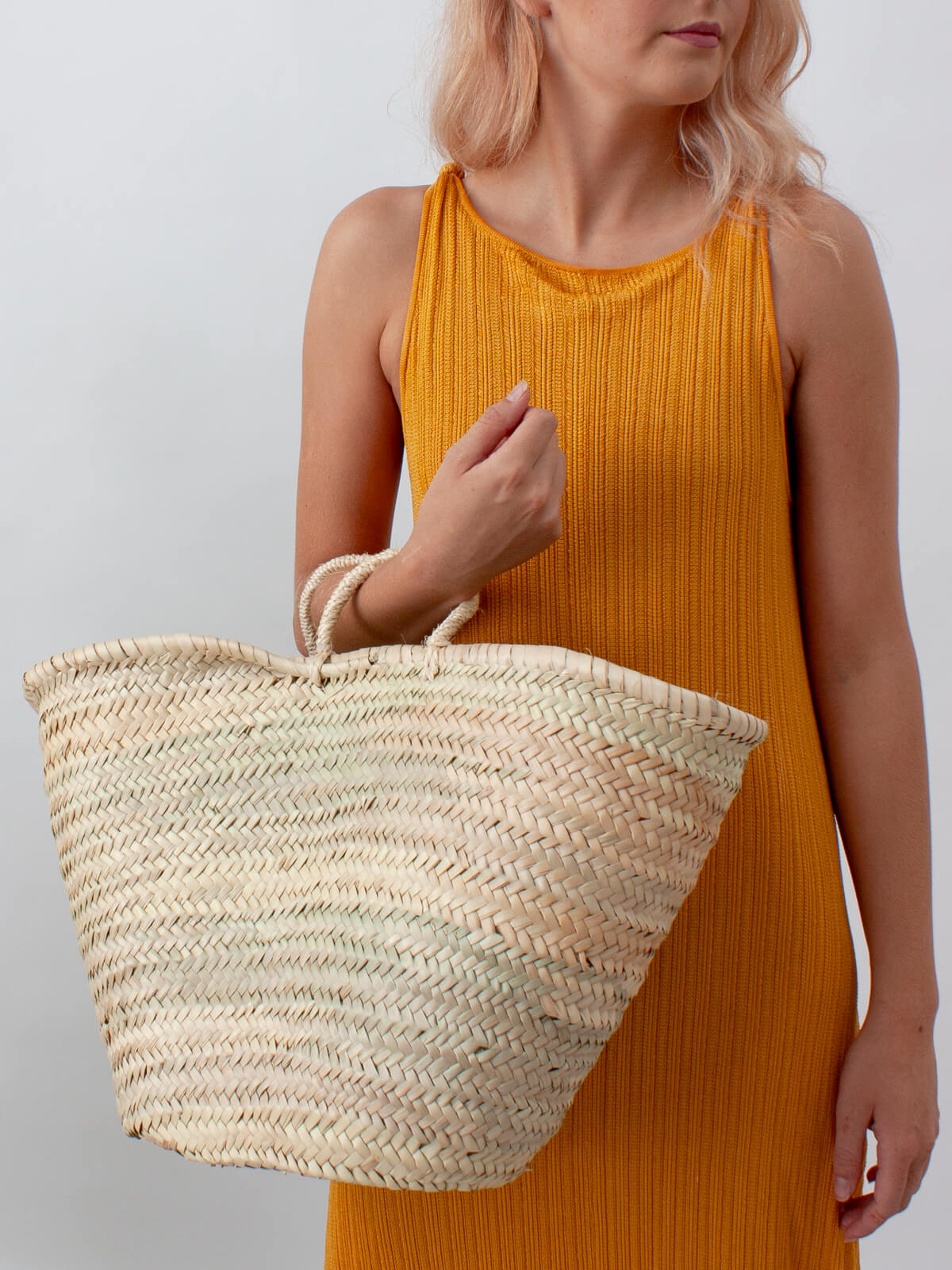 Premium Market Basket - Durable & Stylish Grocery Shopping Basket for Farmers Market, Picnics, and Home Storage | Eco-Friendly & Lightweight