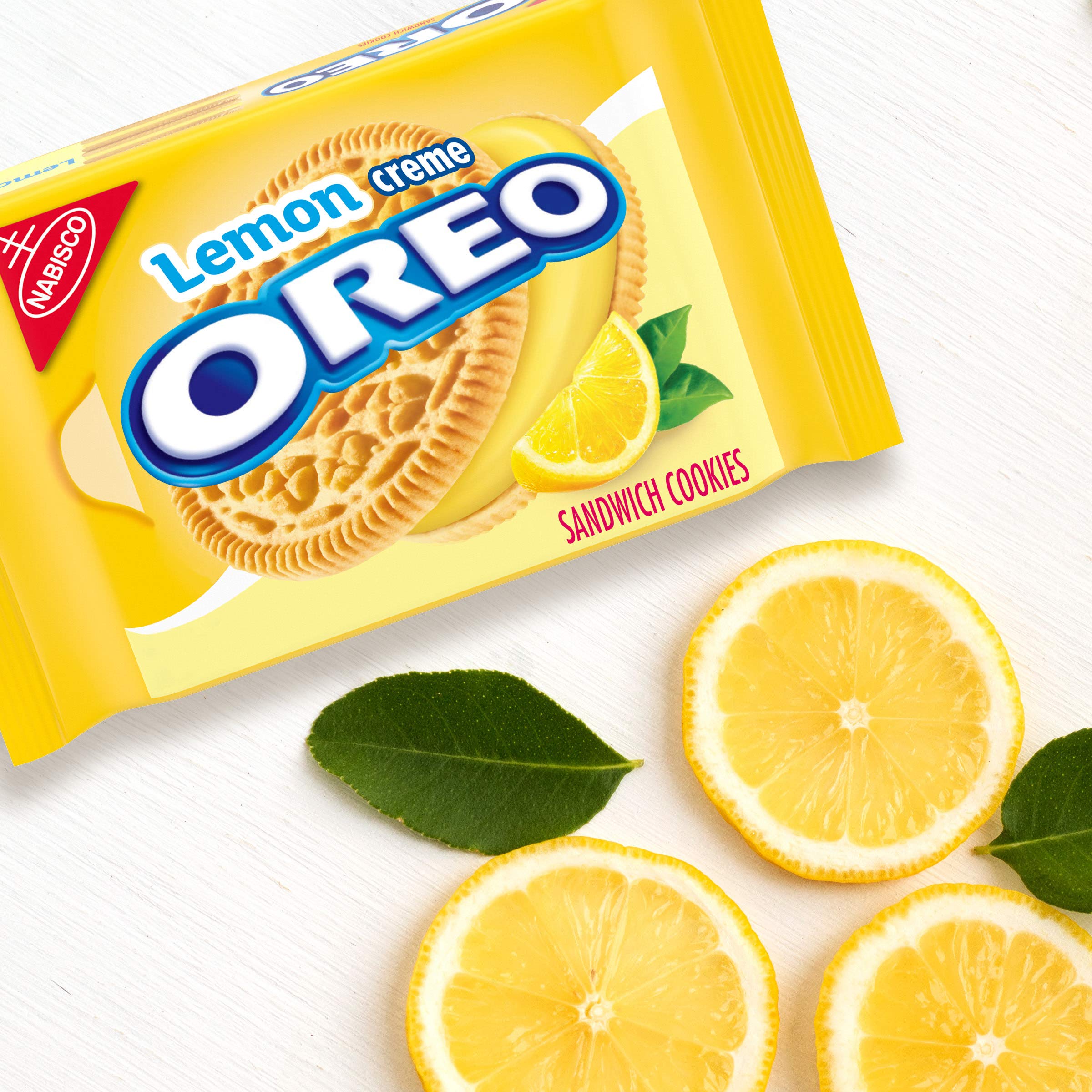 OREO Lemon Creme Sandwich Cookies, 12 Pack (15.25 oz) - Delicious Lemon Flavored Cookies for Snacking, Lunch Boxes & Party Treats