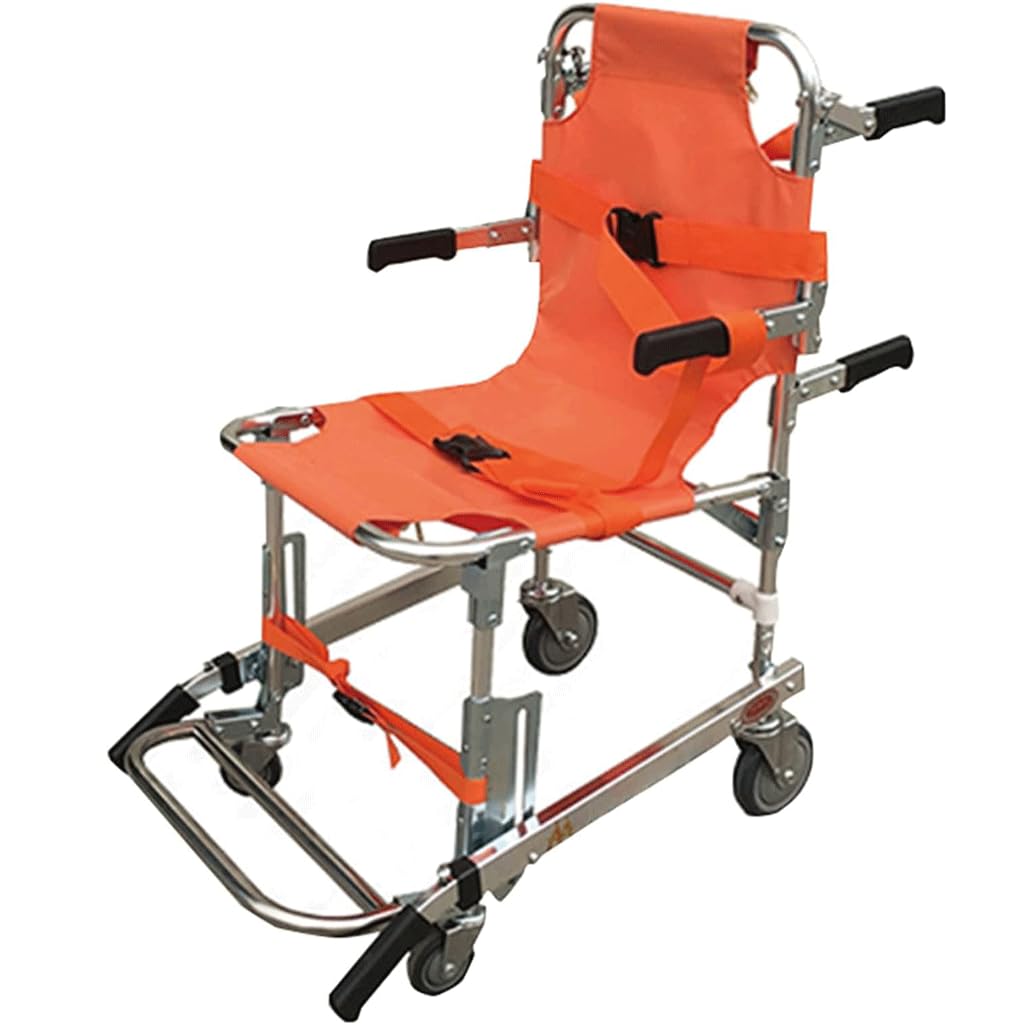 Posedwra Foldable Stair Climbing Wheelchair - Emergency Stretcher Chair for Safe Up & Down Stairs - Portable Wheelchair Stretcher for Home, Hospital & Emergency Use