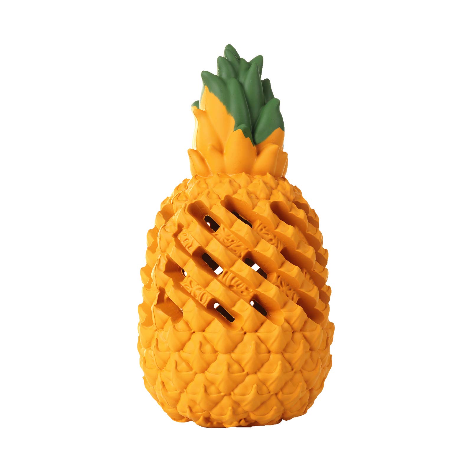 Clapzovr Upgrade Tough Indestructible Dog Chew Toys for Aggressive Chewers & Large Breeds - Interactive Boredom Treat Dispensing Toys for Teeth Cleaning (Pineapple & Orange) - Perfect for Playtime, Training & Dental Care