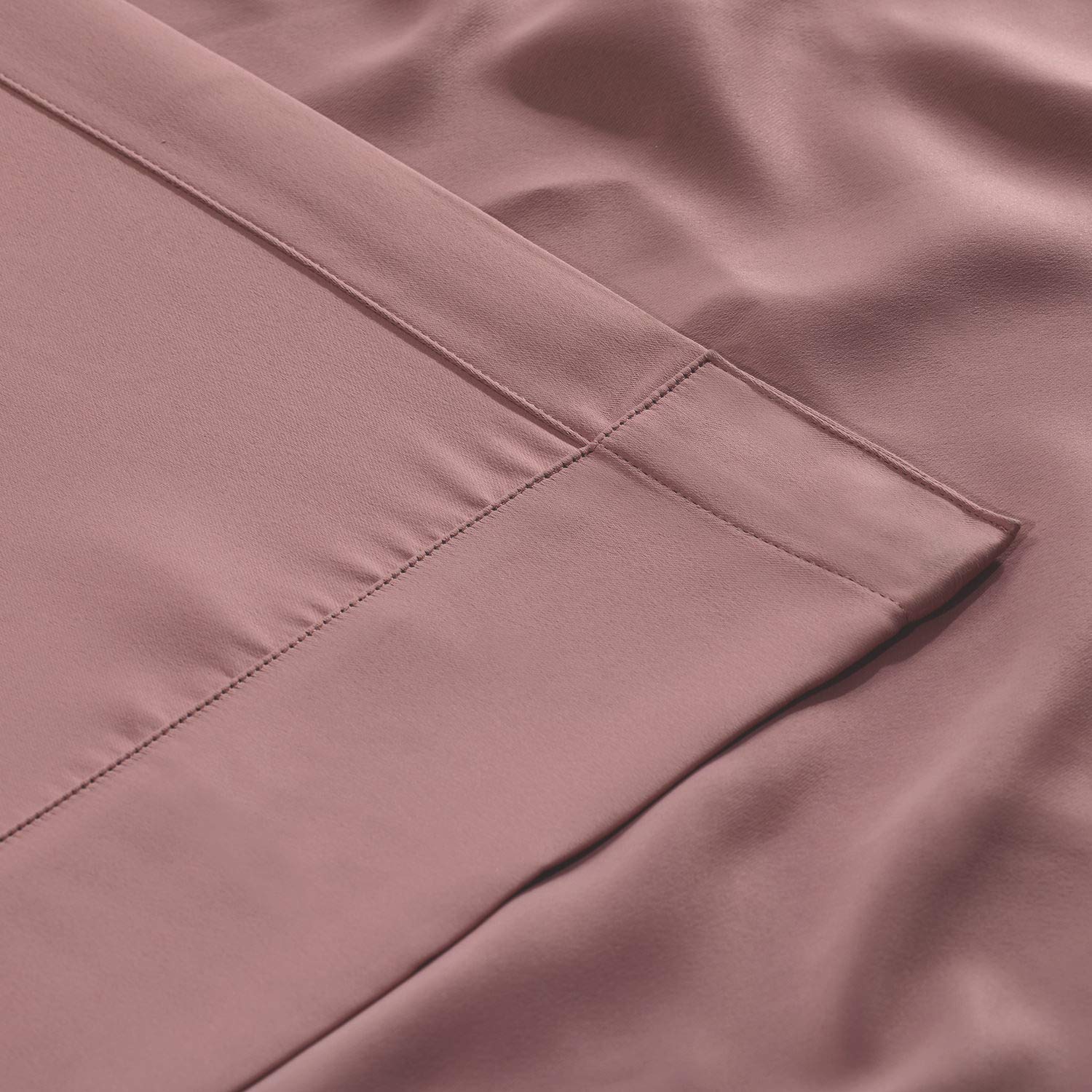 Blackout Curtains 50x108 Inches - Thermal Insulated Room Darkening Drapes for Bedroom & Living Room, Fresco Blush (1 Panel) - Perfect for Home Theater, Nursery & Light Sleepers