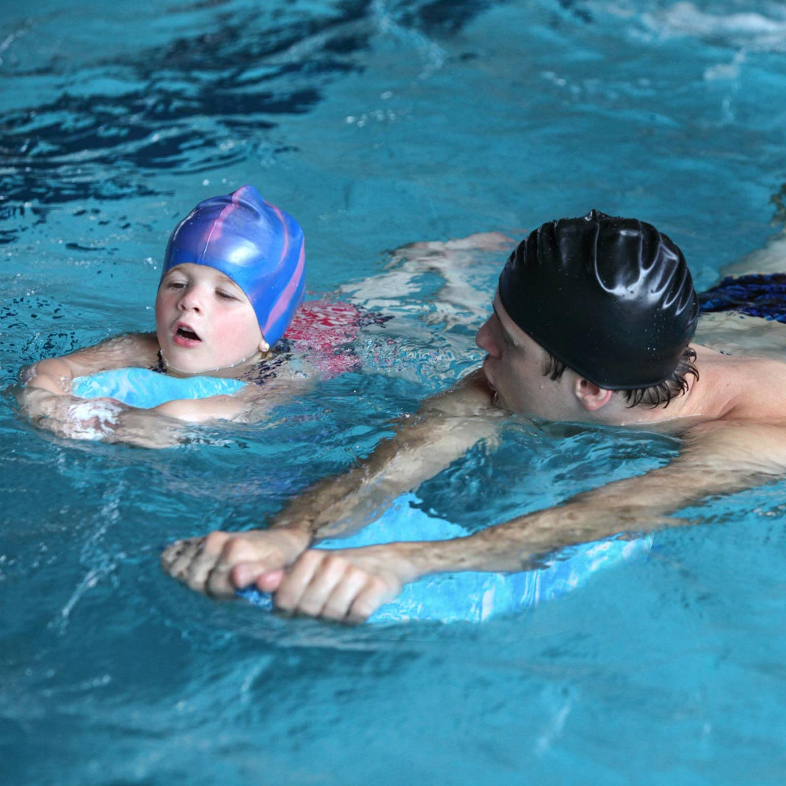 **Inflatable Baby Swim Float - Kickboard for Kids & Adults, Pool Training Aid, Blue One Size - Perfect for Swimming Lessons, Water Safety & Family Fun**
