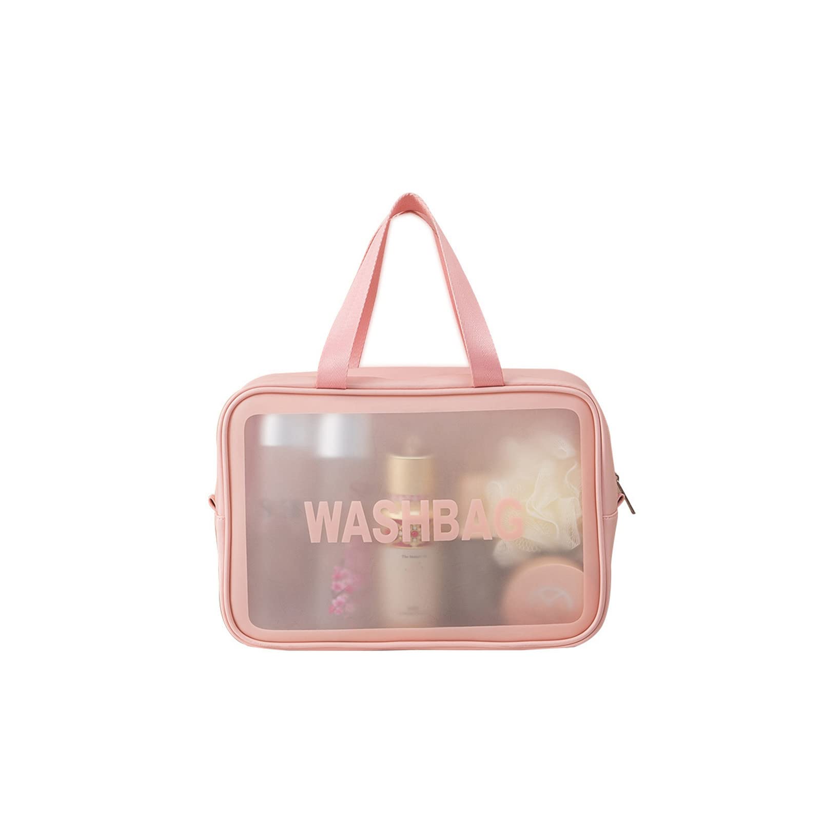 YaYiYa Large Transparent Waterproof Makeup Bag - Travel Cosmetic Organizer for Women & Men, Big Capacity Toiletry Pouch for Cosmetics, Skincare, Brushes - Perfect for Travel, Gym, Camping & Daily Use