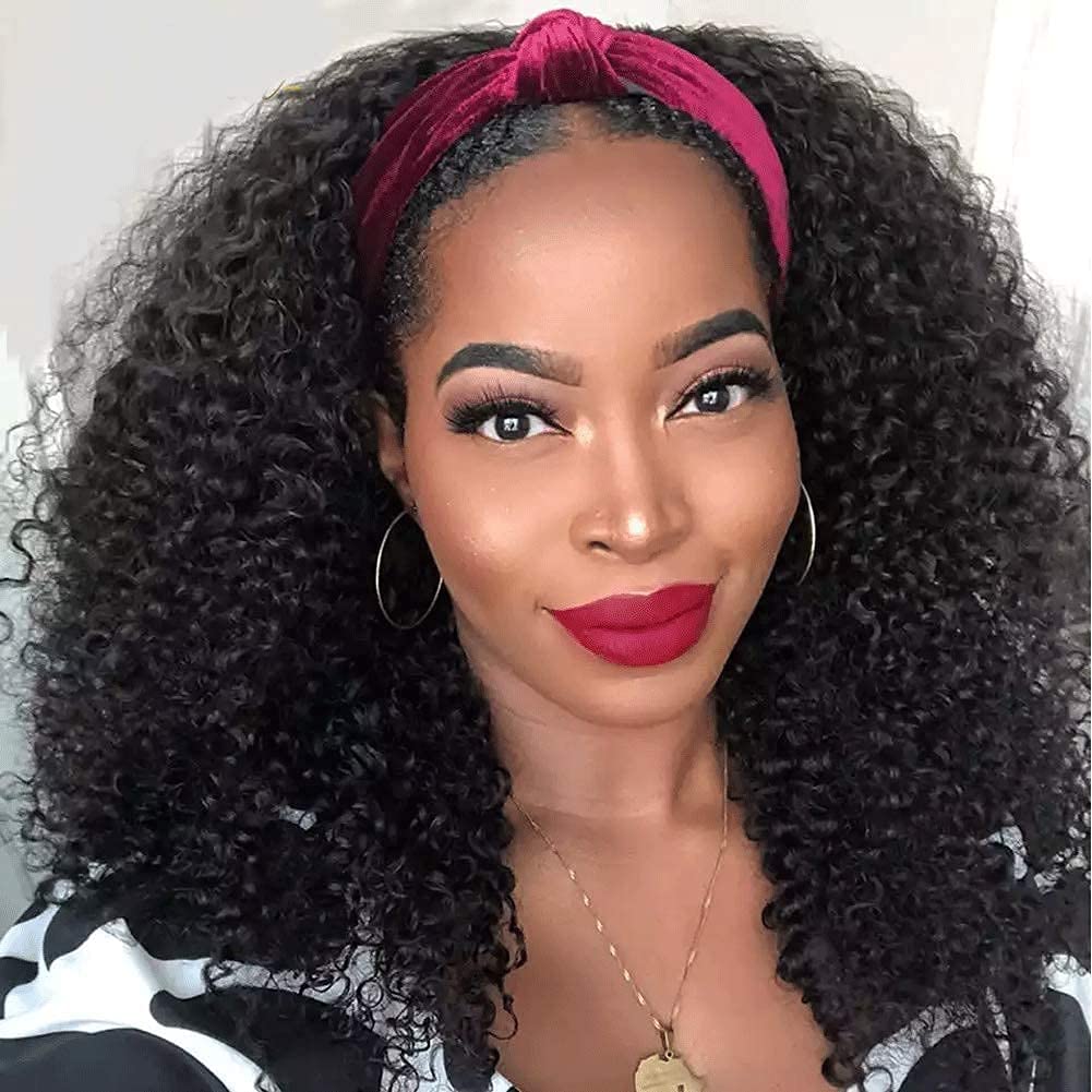 Beauty Forever 10A Grade Afro Kinky Curly Half Wigs for Women - 20 Inch Virgin Human Hair 3/4 Wig with 150% Density, Natural Color, Beginner Friendly Wear & Go Style | Perfect for Daily Wear, Cosplay, and Protective Hairstyles