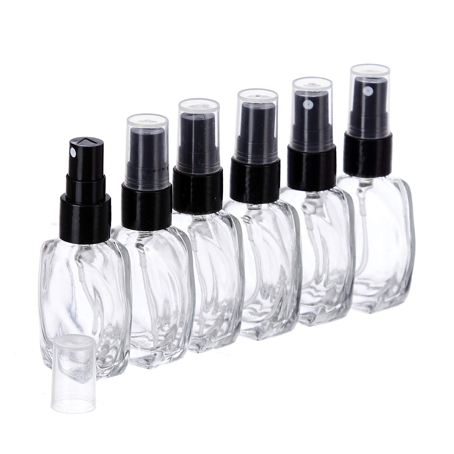Premium 10ml Refillable Glass Perfume Bottles with Spray Pump - Set of 6 for Essential Oils, Fragrance & Aromatic Water - Perfect for Travel, Gifts & DIY Perfume Blending