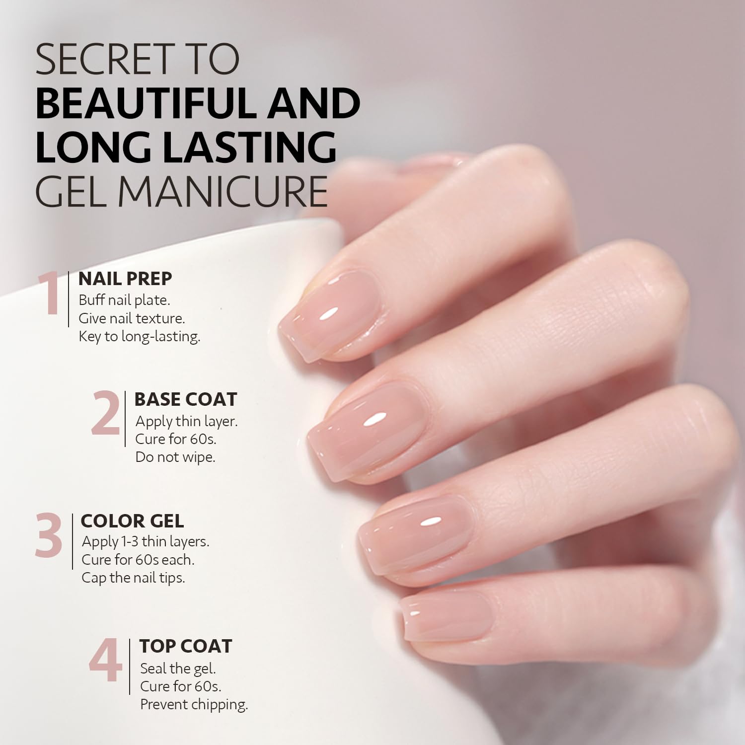 GAOY Jelly Gel Nail Polish Set - 16ml 2 Colors (2228 Nude & 2229 Glitter) Soak Off UV Gel for DIY Nail Art & Home Manicure | Shimmering Jelly Finish for Parties, Weddings & Everyday Wear