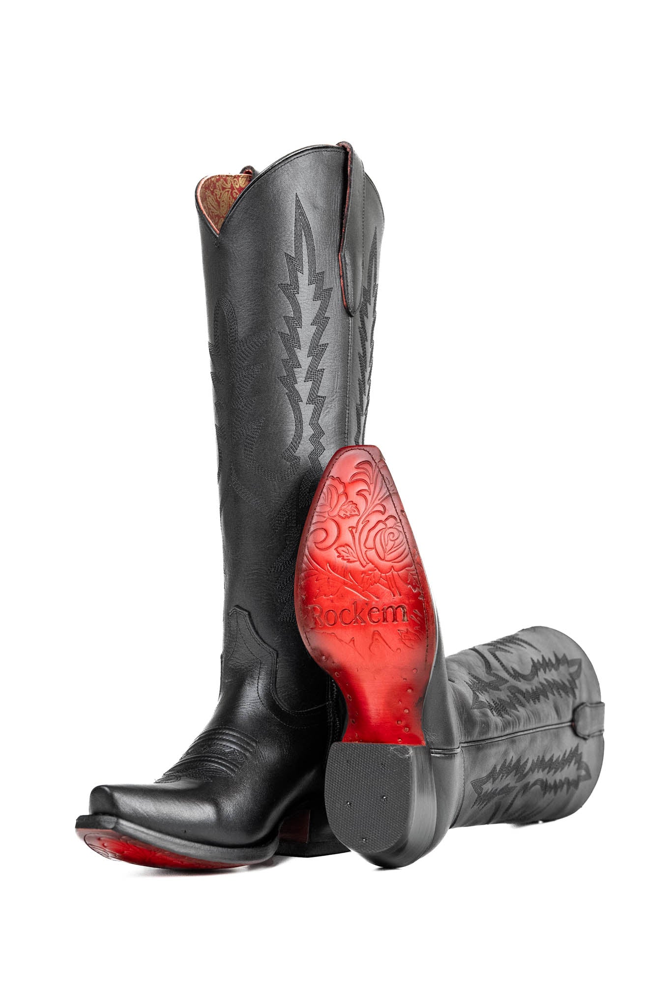 Scarlett Women's Tall Red Bottom Snip Toe Cowgirl Boots - Western Fashion for Rodeo, Country Dancing & Everyday Wear