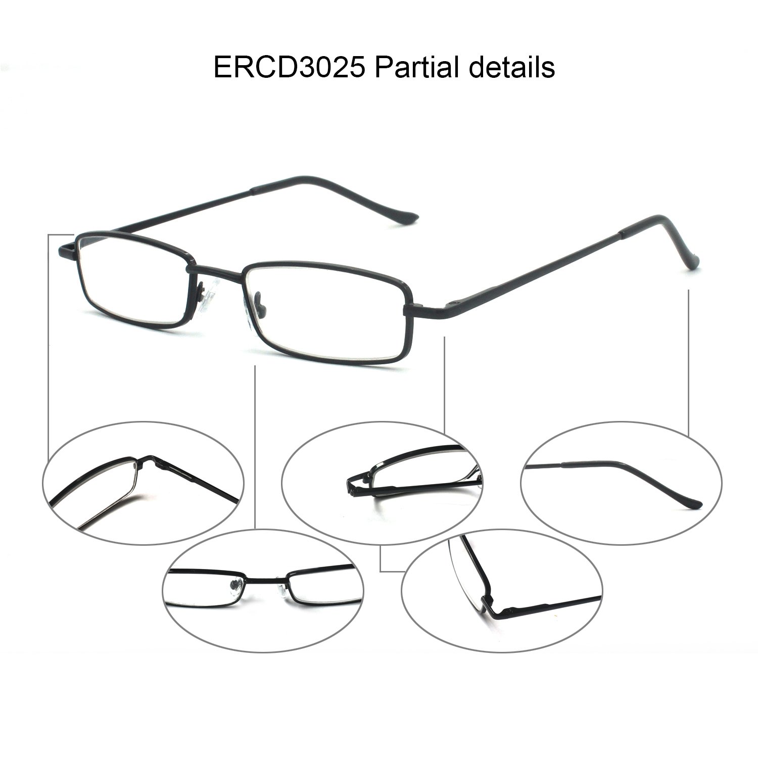 Ultra Slim Compact Lightweight Reading Glasses with Portable Aluminum Case - Perfect for Travel, Office, and Everyday Use