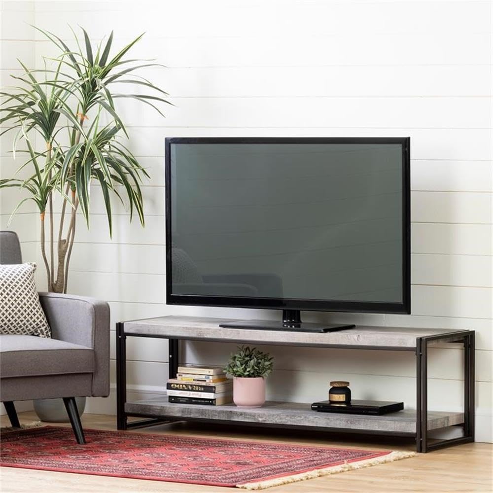 Rustic Gray TV Stand & Coffee Table Set - Home Square for Living Room