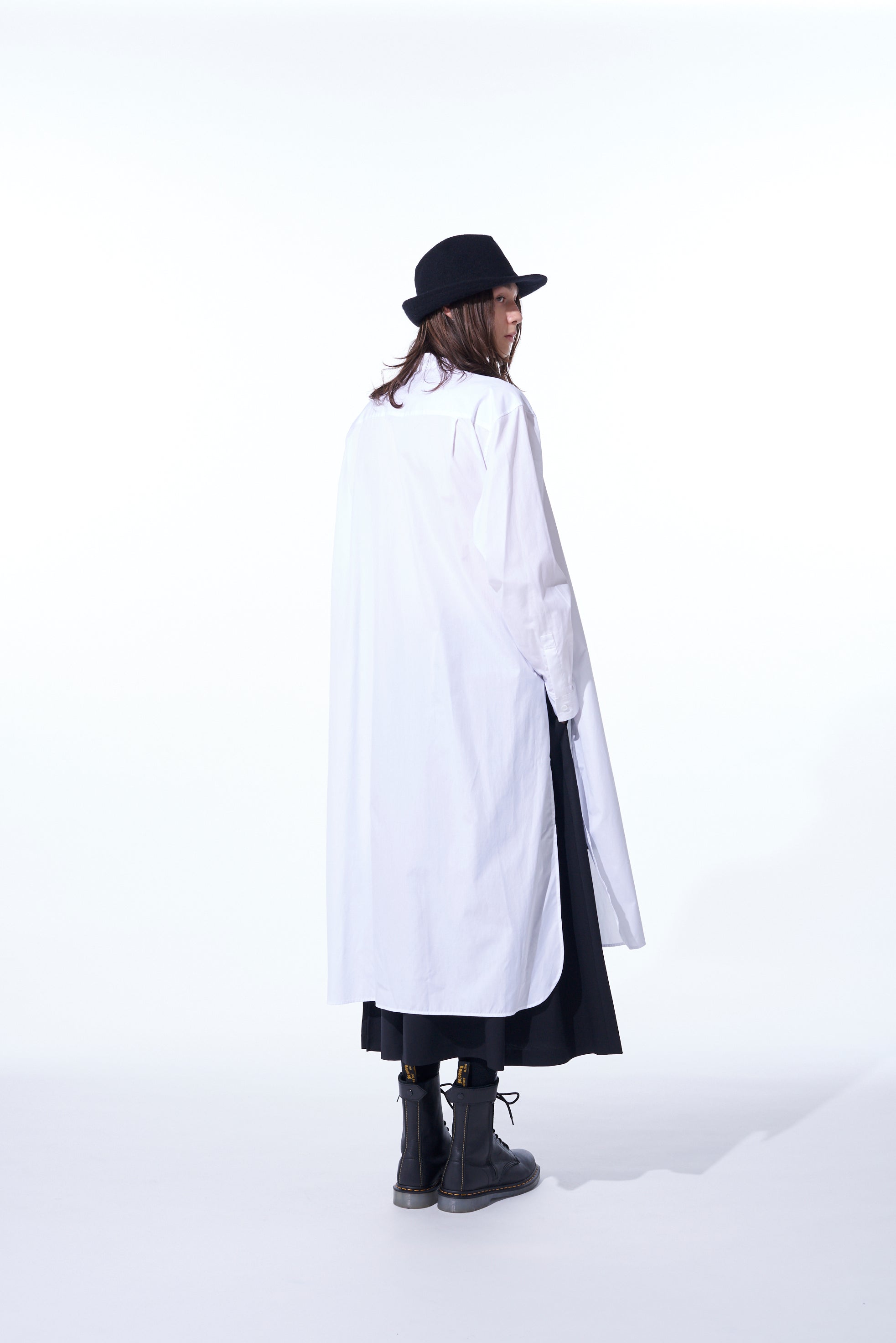 Premium Cotton Broadcloth Stand Collar Long Shirt with Rounded Hem - Classic Casual Wear for Men & Women | Perfect for Office, Dating & Everyday Outfits