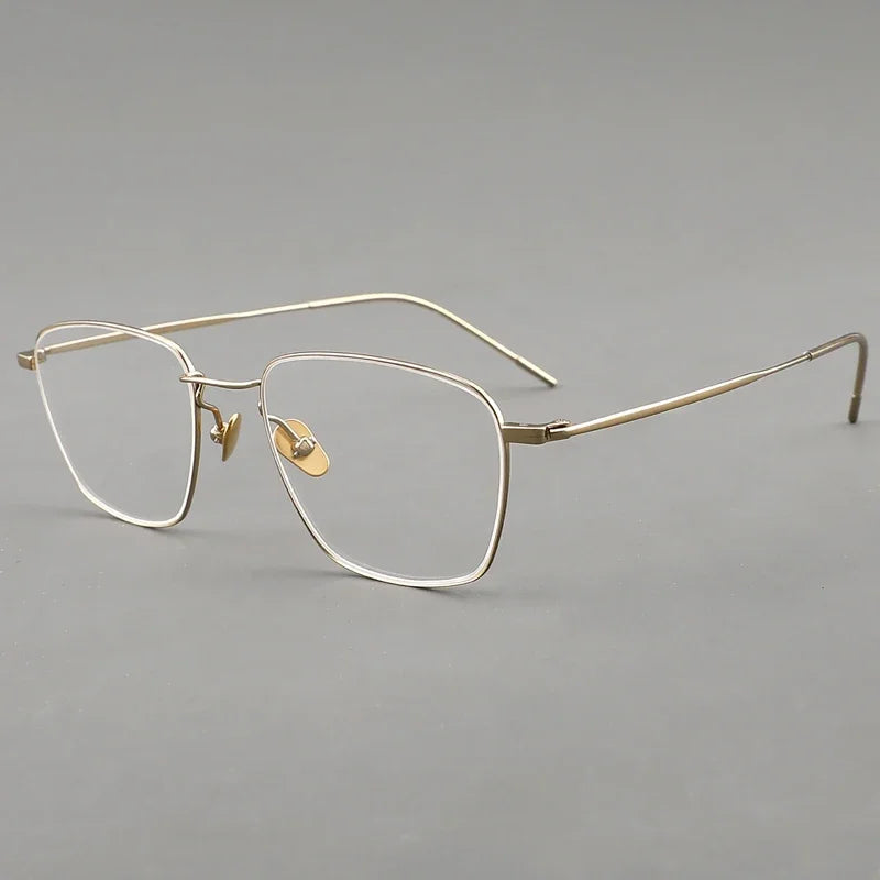 Aror Unisex Full Rim Polygon Square Titanium Eyeglasses 48710 - Lightweight Durable Frame for Men & Women - Perfect for Reading, Work & Fashion Accessories