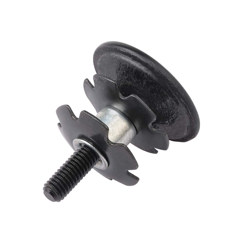 Premium Carbon Fiber Bike Headset Top Cap with M6x35mm Titanium Bolt & Star Nut - Compatible with 1-1/8