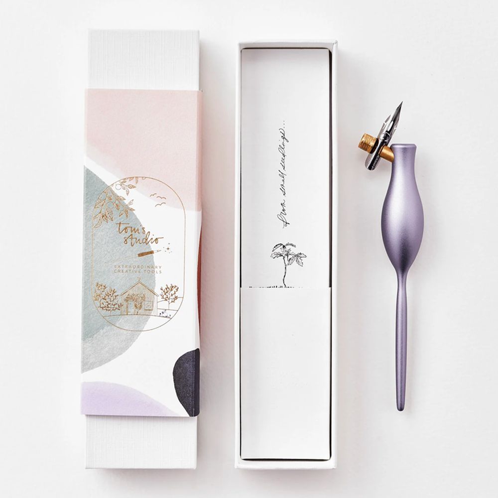 Tom's Studio Premium Calligraphy Nib Holder - Carrot Design for Dip Pen Writing | Perfect for Hand Lettering, Wedding Invitations & Art Projects