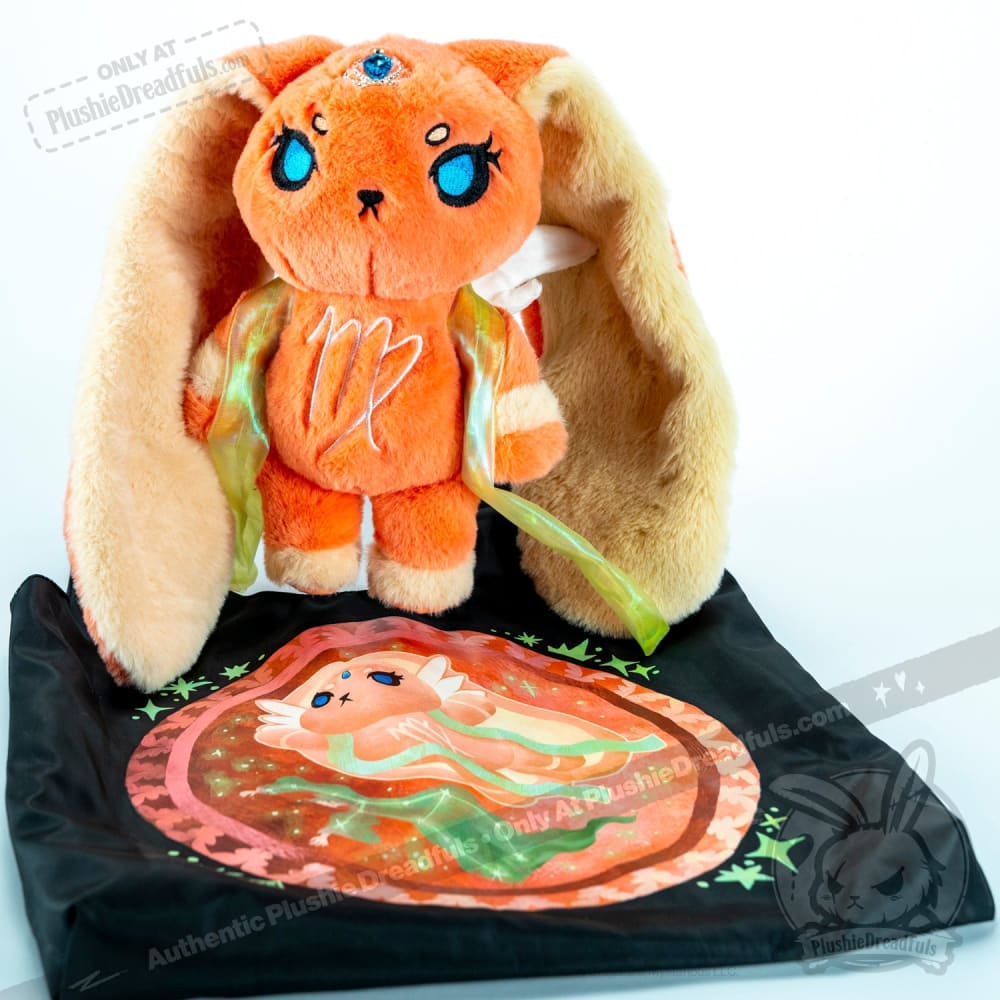 Plushie Dreadfuls Virgo Rabbit Stuffed Animal - Soft Zodiac Plush Toy for Collectors, Gifts & Home Decor