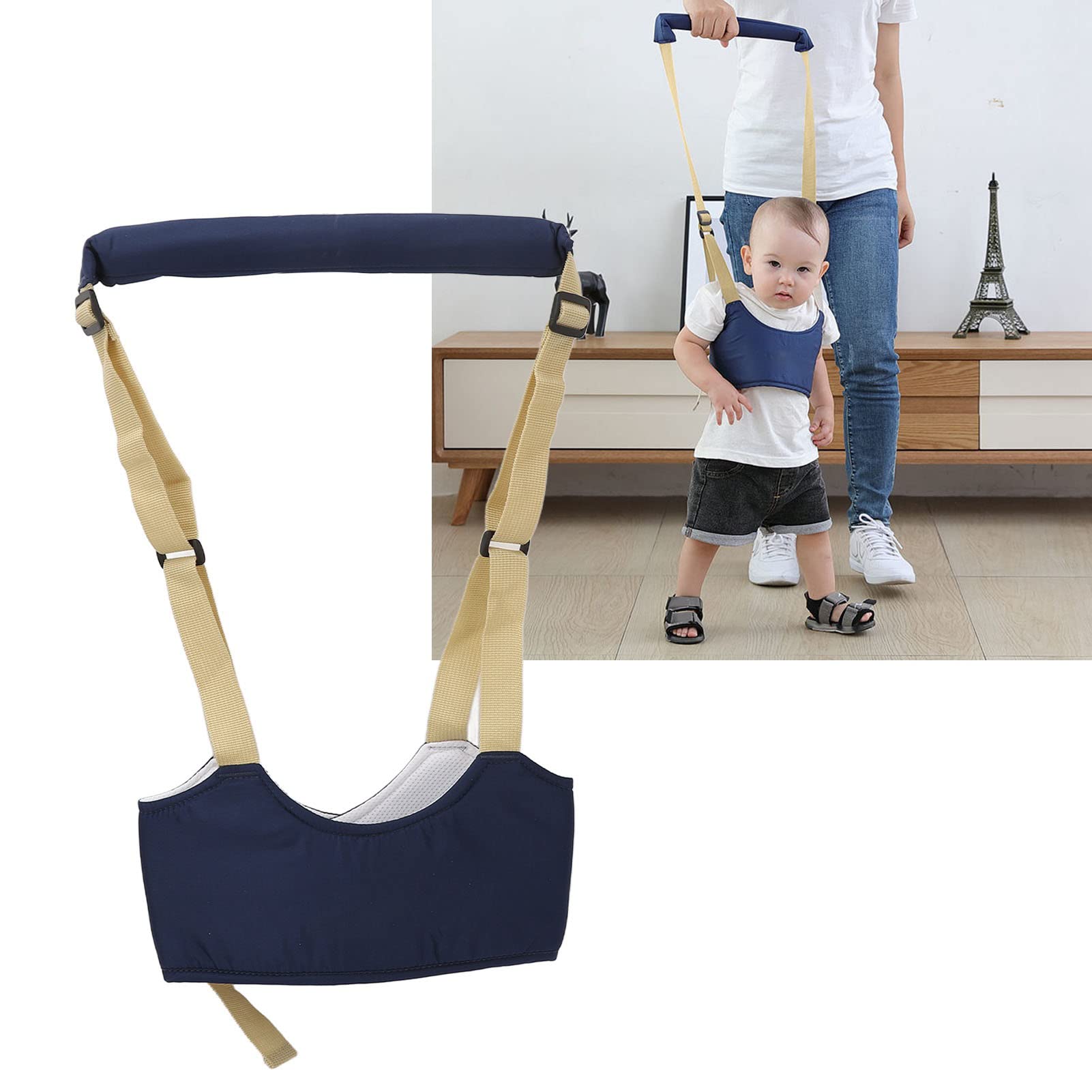 **Adjustable Soft Breathable Baby Walking Harness for Toddlers 7-24 Months - Safe & Comfortable Infant Walker Helper (Dark Blue) - Perfect for Learning to Walk, Outdoor Adventures & Travel**