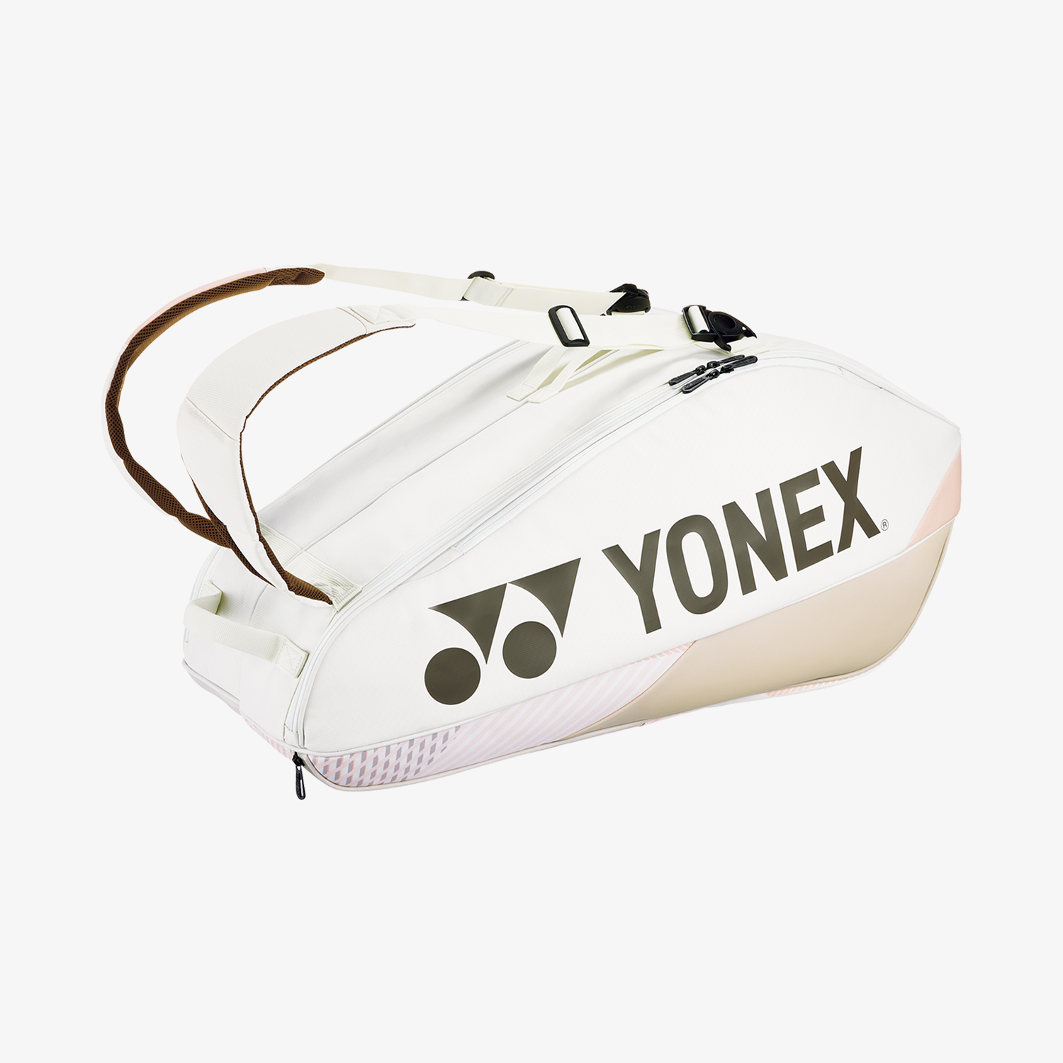 Yonex BA92426SB Pro Badminton Tennis Racket Bag - 6 Pack Sand Beige | Perfect for Tournaments, Training & Travel | Durable Sports Equipment Storage