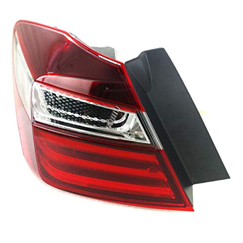 Compatible with 2016-2017 Honda Accord Sedan LED Taillight - Left Driver Side Rear Brake Light with Bulb - Upgrade Your Car's Style & Safety for Night Driving