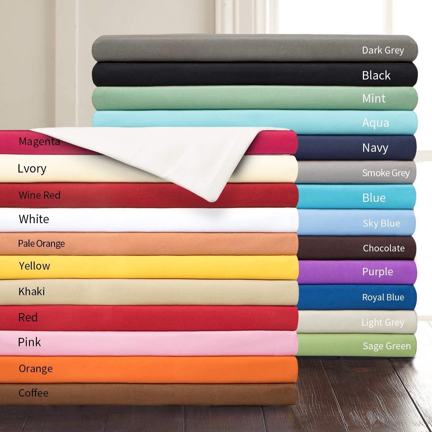LaxLinen 600 Thread-Count Egyptian Cotton Travel Size Oxford Pillow Cases - 100% Pure Cotton, Orange Solid - Perfect for Travel, Hotels, and Home Decor