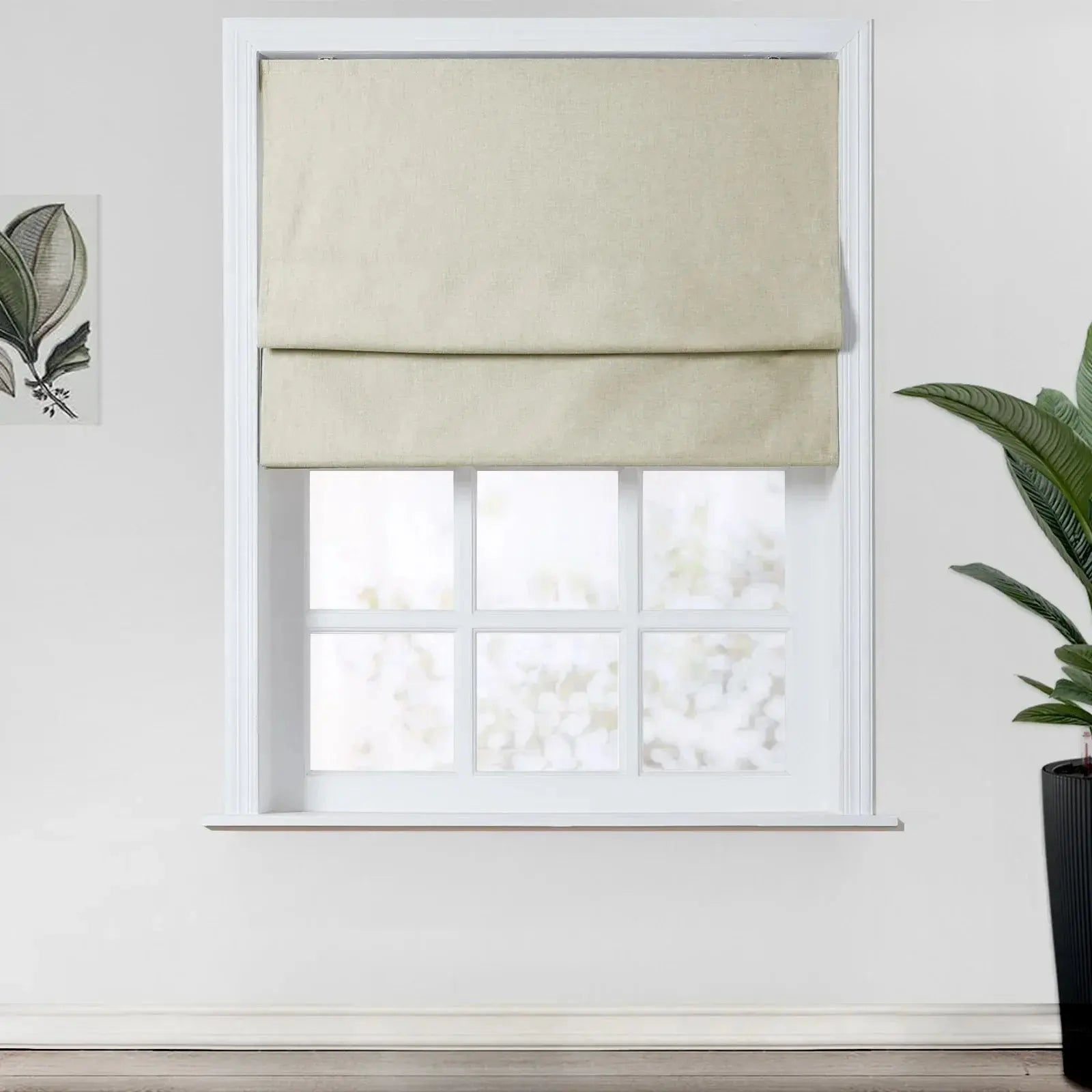 Birkin Velvet Roman Shades for Windows - Blackout Curtains for Bedroom & Living Room - Elegant Home Decor & Light Control