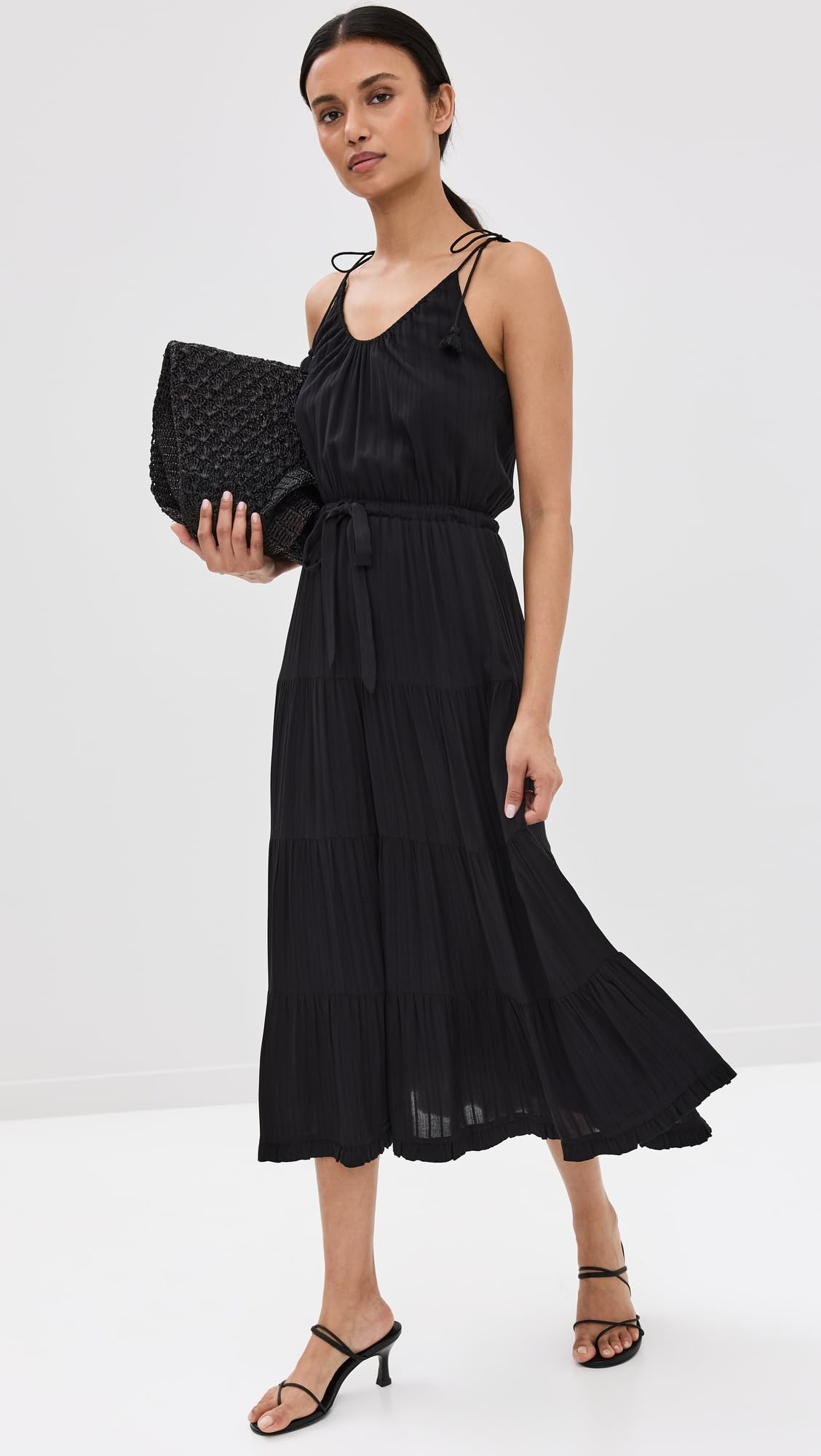 PAIGE Women's Wellsley Dress - Flowy Midi Dress with Pockets, Casual & Elegant, Perfect for Office, Date Night & Summer Outings