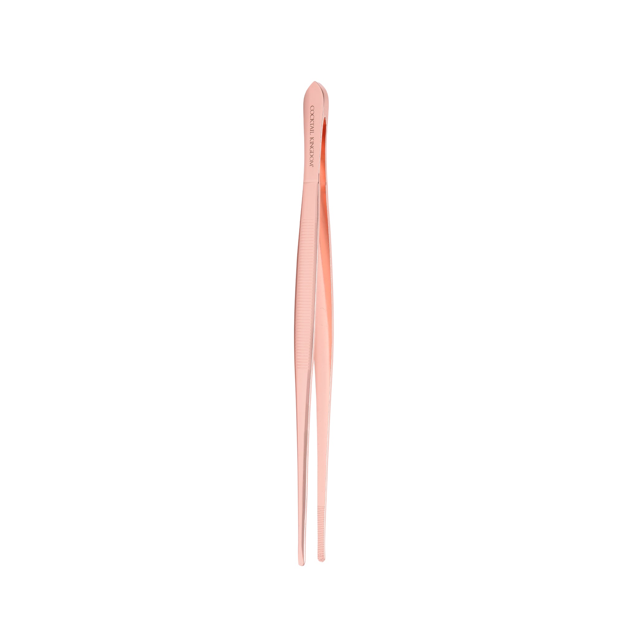 Copper Plated Garnish Tongs - 25cm (10in) Stainless Steel Cocktail Bar Tools for Mixing, Serving & Garnishing Drinks