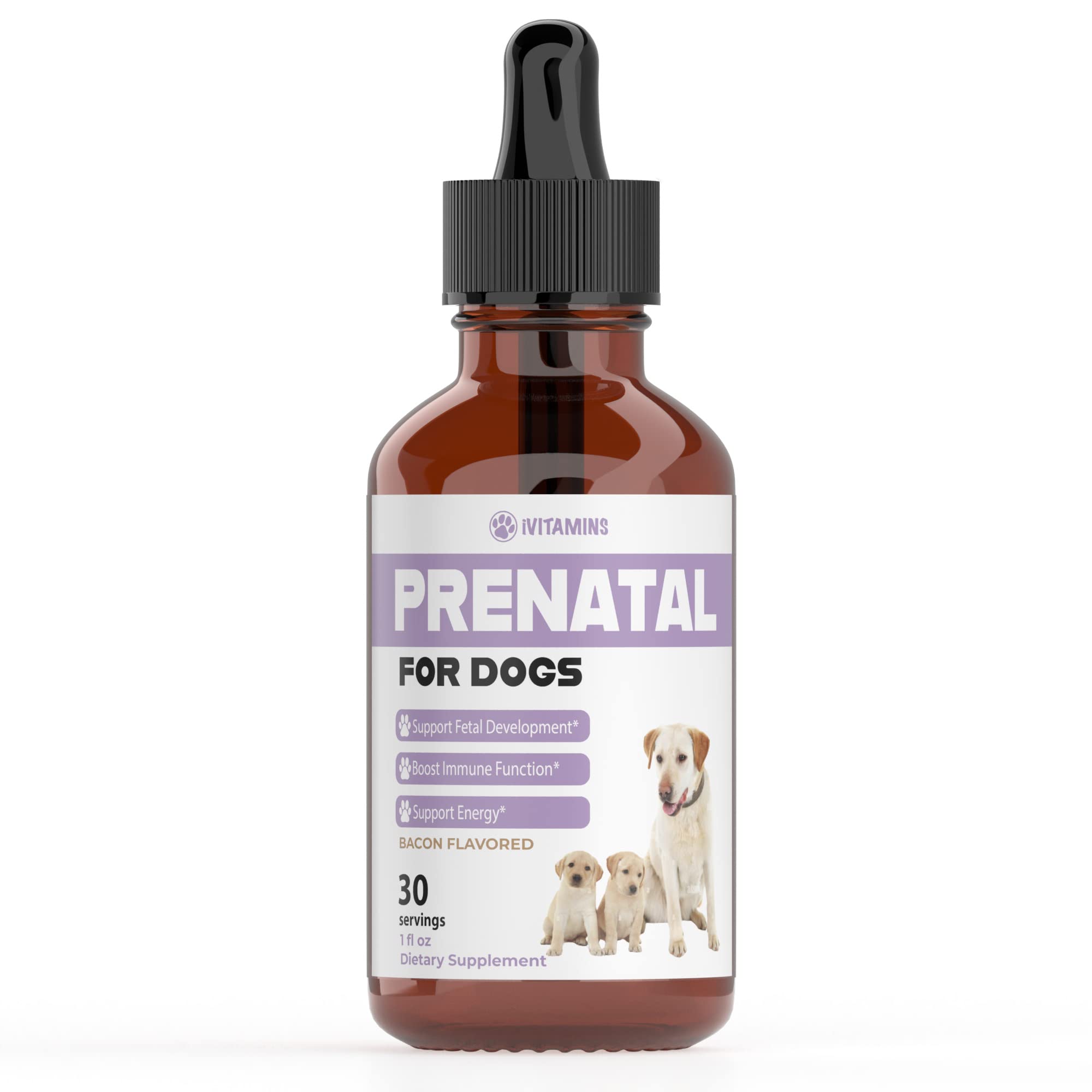 Premium Dog Prenatal Vitamins with Vitamin B Complex & Vitamin C - Essential Whelping Supplies for Pregnant Dogs - 30 Servings (1 Pack) - Supports Healthy Pregnancy & Puppy Development - Ideal for Breeding & Nursing Dogs