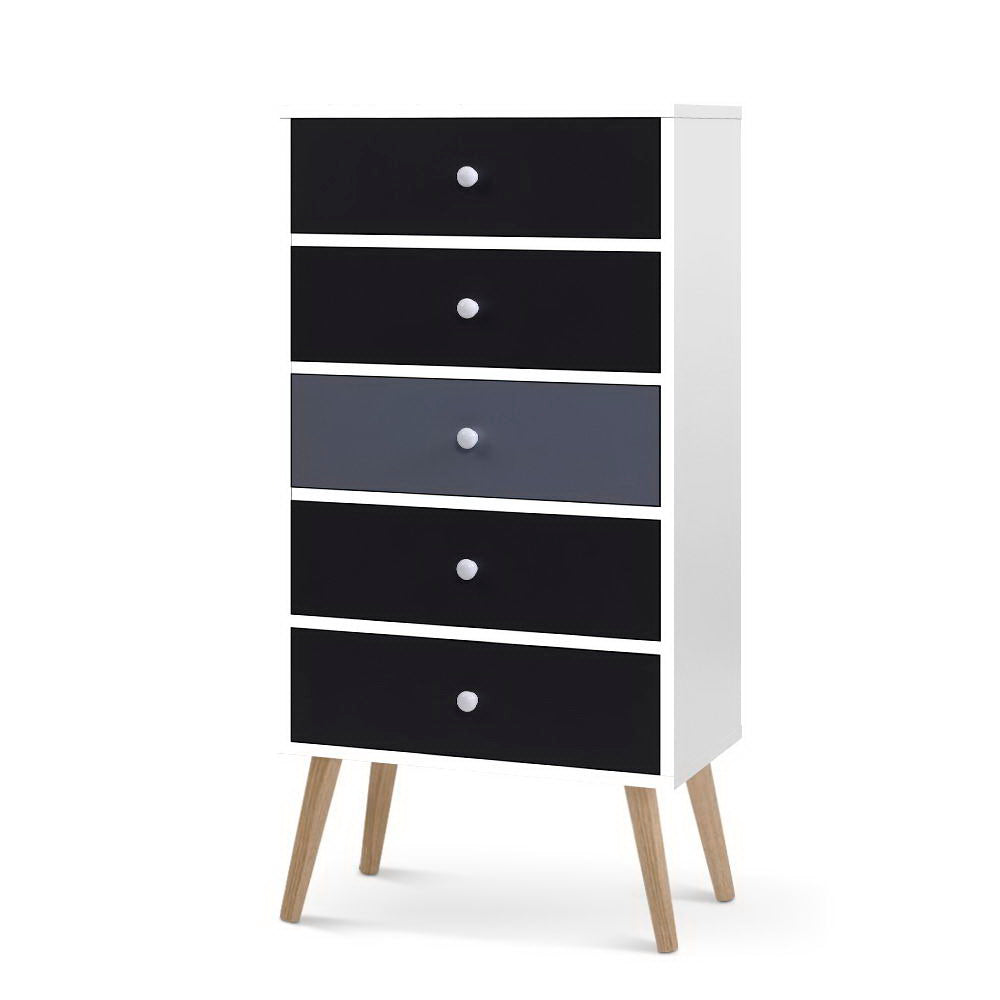 5-Drawer Chest Dresser for Bedroom - Tallboy Storage Cabinet with Ample Space - Perfect for Organizing Clothes, Linens & Accessories in Home or Dorm Room