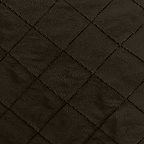 10 Pack Embroidered Pintuck Taffeta 60-Inch Round Tablecloth - Chocolate Light Brown - Fits Tables Up to 60