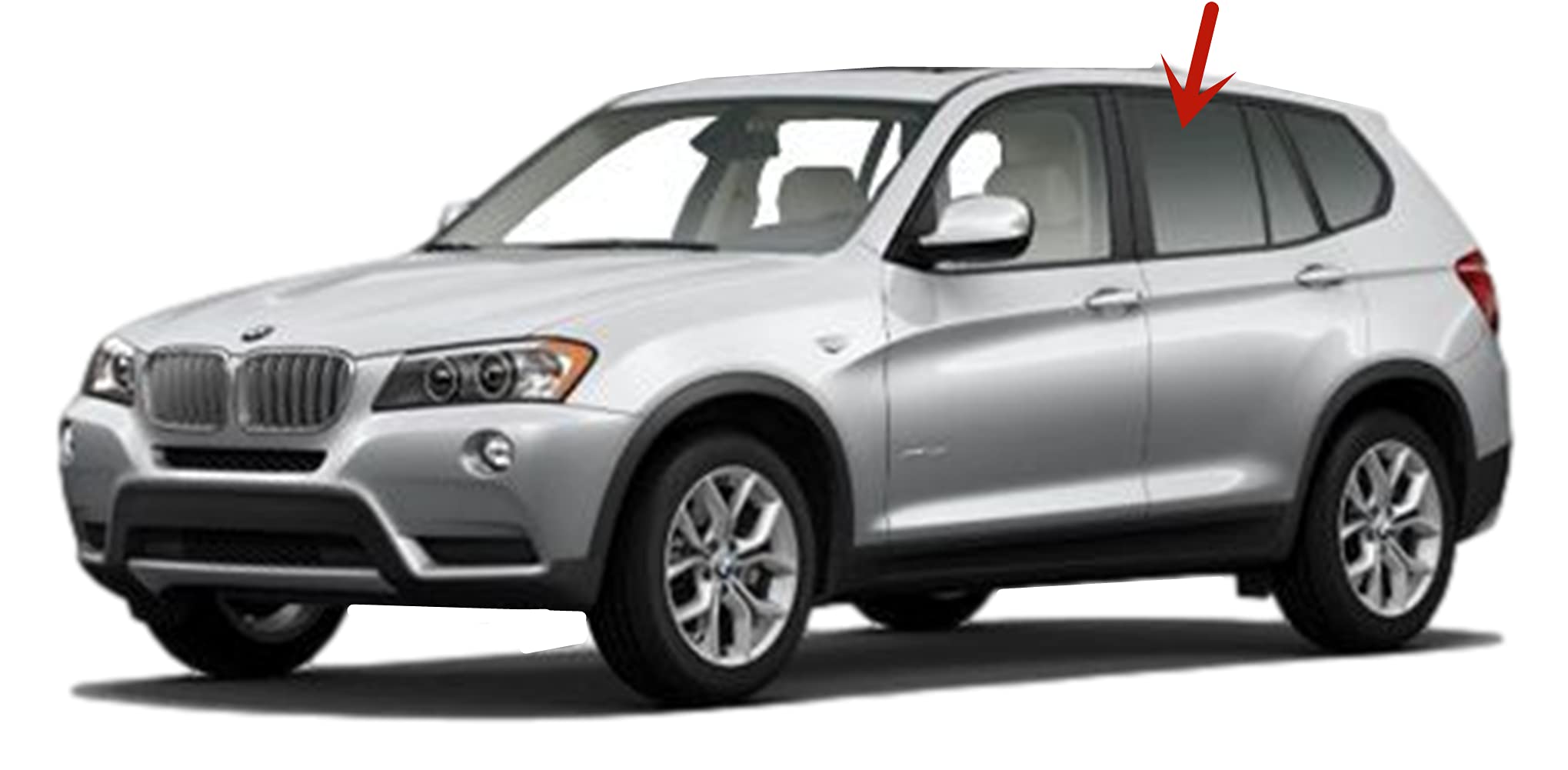 BMW X3 2011-2012 Driver Side Rear Door Window Glass Replacement - Perfect Fit for Left Side Door Repair & Auto Glass Replacement
