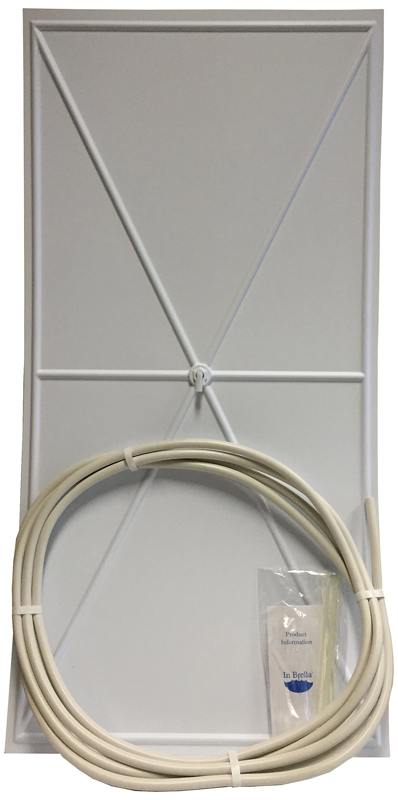 InBrella Reusable 2' x 4' White Ceiling Tile Leak Diverter Kit - Emergency Roof & Ceiling Leak Repair for Roofing, Plumbing & Refrigeration Pipes - Perfect for Acoustic & Drop Ceiling Tiles in Homes, Offices & Commercial Buildings