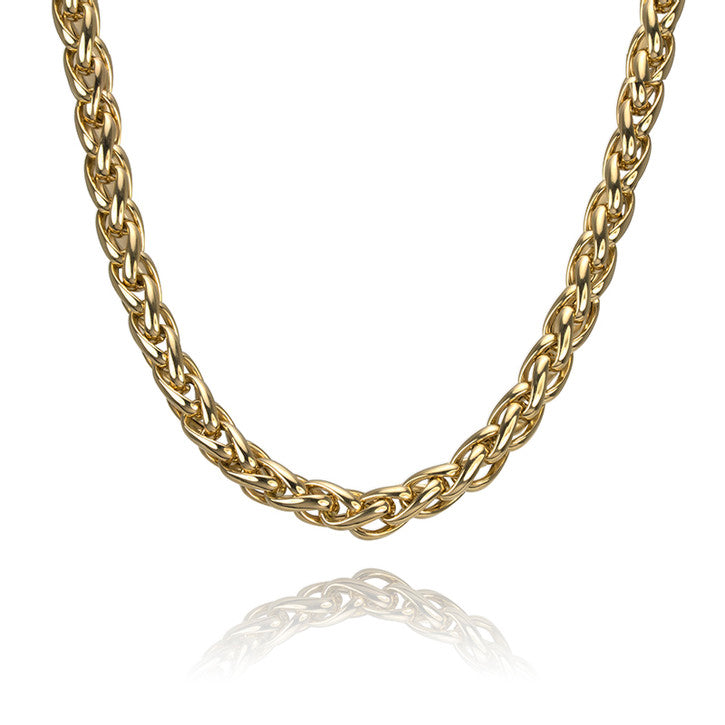 18K Yellow Gold Spiga Link Chain Bracelet for Women - Elegant Italian Jewelry for Everyday Wear & Special Occasions