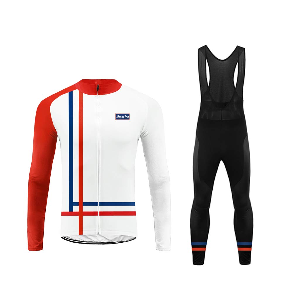 UGLY FROG Men's Thermal Fleece Cycling Jersey & Pants Set - Winter Bike Suit for Road & MTB with 3D Gel Padding - Windproof, Breathable Warm Bicycle Clothing for Outdoor Sports & Cycling Club Rides