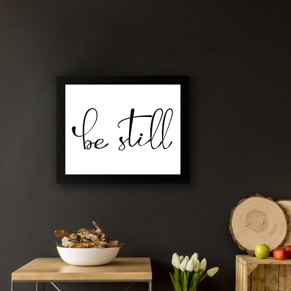 Be Still Framed Printed Canvas Wall Art - 16.25