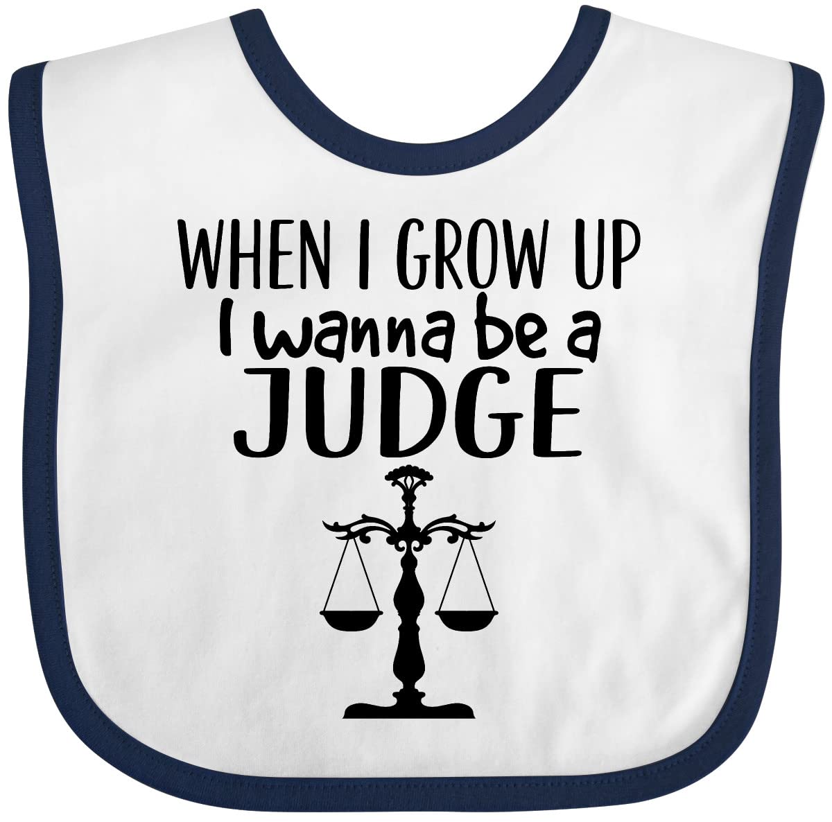 Inktastic Future Judge Law Scale Baby Bib - Adorable Lawyer-Themed Bib for Babies & Toddlers - Perfect for Courtroom Visits, Law School Events & Playtime