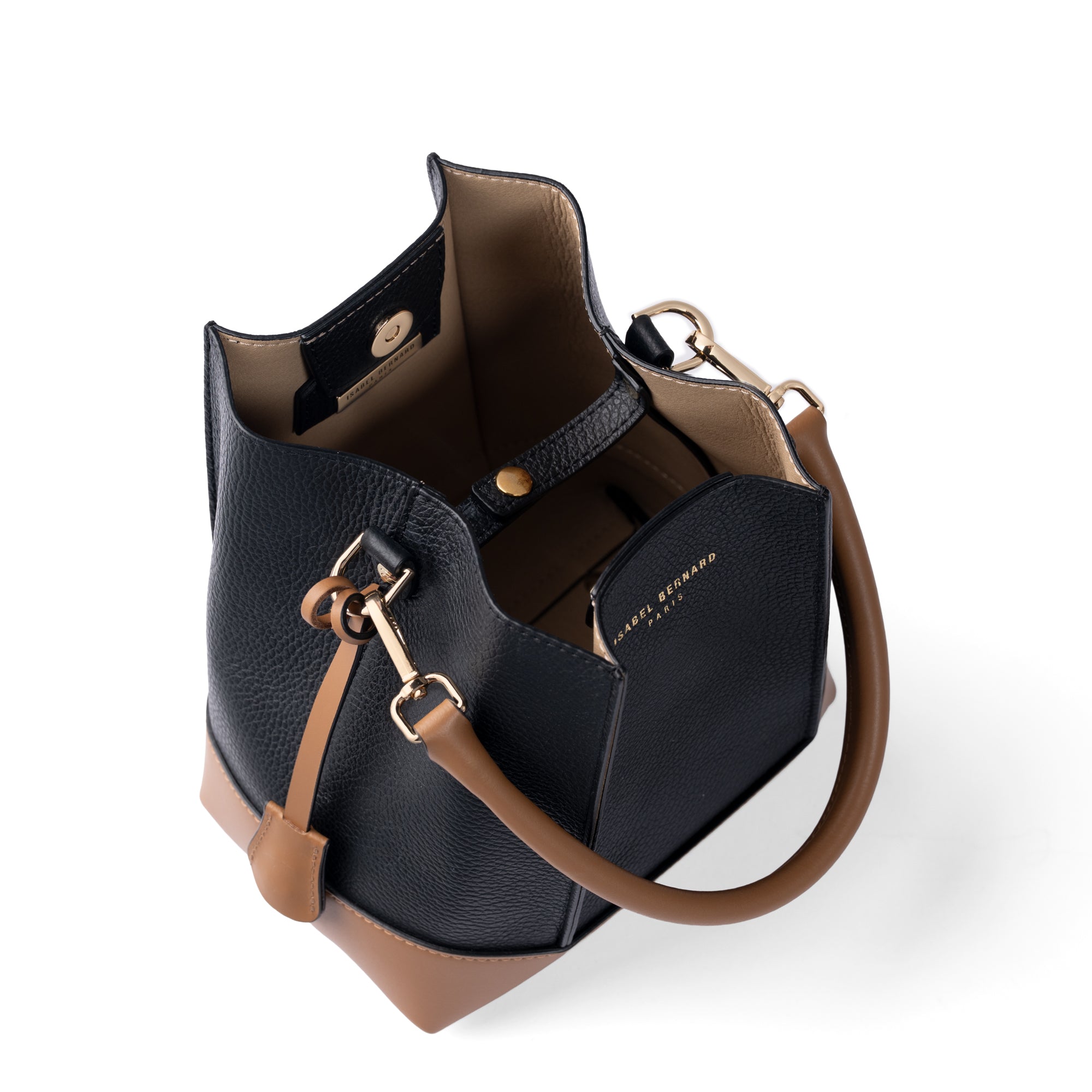 Femme Forte Minette Black Calfskin Leather Handbag for Women - Stylish & Durable Designer Purse for Work, Travel & Everyday Use