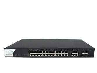 DrayTek VigorSwitch G1280 28-Port Web Smart Gigabit Ethernet Switch - High-Speed Network Switch for Office, Home & Business Use